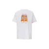 Tênis de lona com logotipo estampado, manga curta, branco