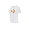 Tênis de lona com logotipo estampado, manga curta, branco