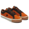 Ténis de skate casuais retro One Star Série Ano Novo Laranja Unissexo