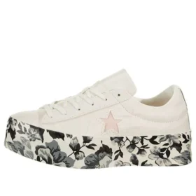 Tênis One Star Platform Ox Canvas Branco/Preto/Rosa